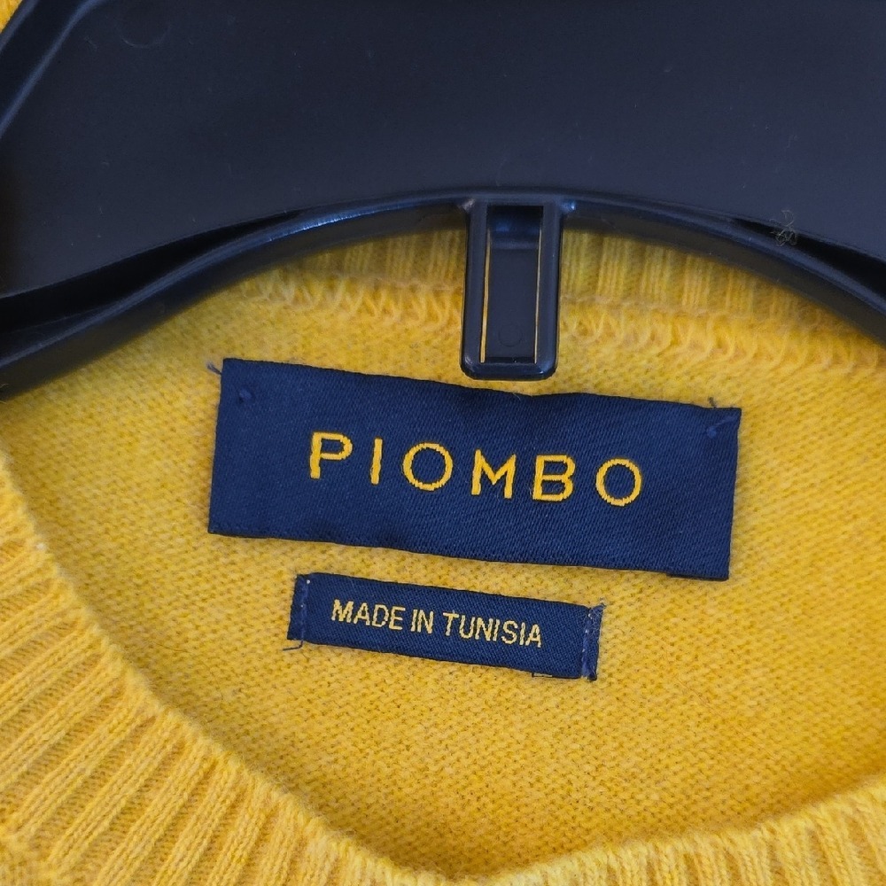 😍 Mens 100% Wool Sweater XXL Mustard Yellow Crewneck Warm Minimalist V bin - Picture 10 of 15